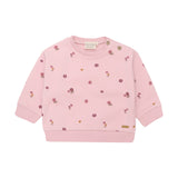 2tlg. Set in rosa Sweatshirt und Leggings mit Blumenprint von Minymo