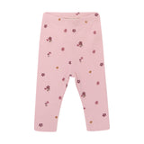 2tlg. Set in rosa Sweatshirt und Leggings mit Blumenprint von Minymo