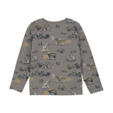 Langarmshirt grau mit Baustellen-Print von Minymo