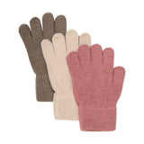 3-er Set Strickhandschuhe dusty rose von Minymo