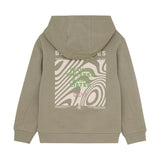 Hoodie mit Backprint in Desert Olive von Daily Seven