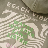 Hoodie mit Backprint in Desert Olive von Daily Seven