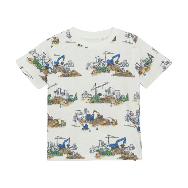 Minymo T-Shirt mit Baustellen-Print – Hochwertige skandinavische Kinderkleidung