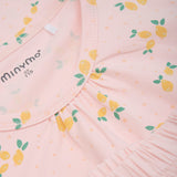 Minymo Set – T-Shirt & Shorts in Rosenquarz mit Zitronendruck